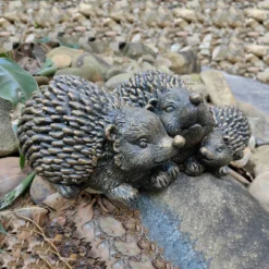 Bronze Look Hedgehog Family Garden Ornament -Green Haven Shop 13965951 6055014597051638