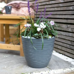 Wave Pot Charcoal - 33cm -Green Haven Shop 13973616 1275011239729774