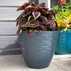 Wave Pot Charcoal - 33cm -Green Haven Shop 13973616 2355011239813081