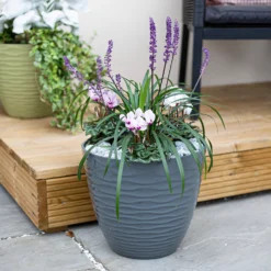 Wave Pot Charcoal - 33cm -Green Haven Shop 13973616 8595011239991221