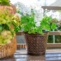 Vintage Allium Patterned Cone Pot - 37cm -Green Haven Shop 13973621 1725011239693213