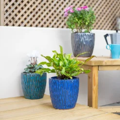 Chiswick Textured Pot Black - 24cm -Green Haven Shop 13973635 3085011239396420