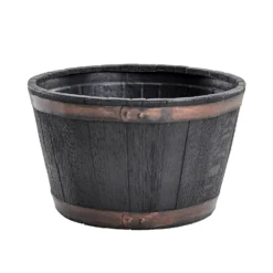Oakwood Effect Plastic Planter - 60cm