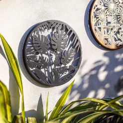 Jungle Leaf Garden Wall Art 35cm - Black -Green Haven Shop 13981006 8385005835492067