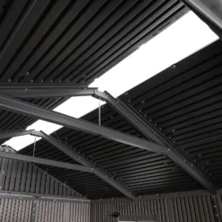 Lifetime 7x7ft Outdoor Storage Shed - Rough-Cut Grey -Green Haven Shop 13997403 1605000055011244