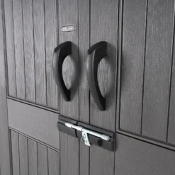 Lifetime 7x7ft Outdoor Storage Shed - Rough-Cut Grey -Green Haven Shop 13997403 1835000055142995