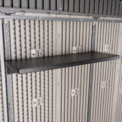 Lifetime 7x7ft Outdoor Storage Shed - Rough-Cut Grey -Green Haven Shop 13997403 5775000055102387