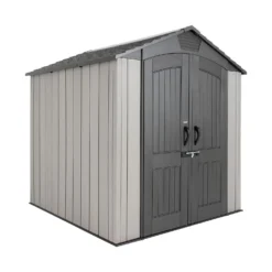 Lifetime 7x7ft Outdoor Storage Shed - Rough-Cut Grey