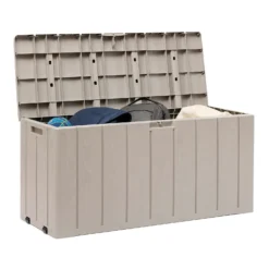 Toomax Bravo Garden Storage Box 270L - Warm Grey -Green Haven Shop 13997481 5245004537169884