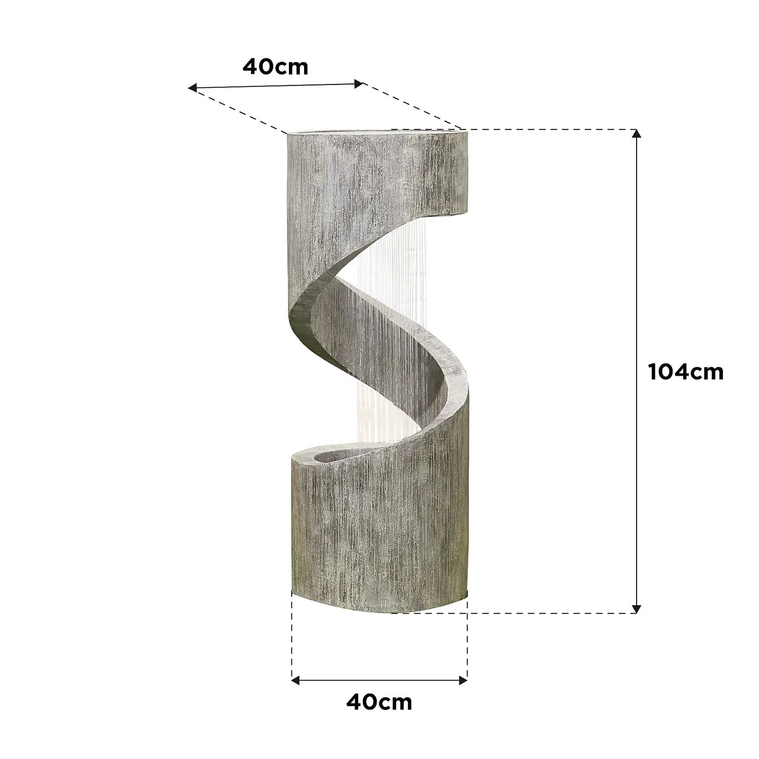 Stylish Fountain Spiral Showers Water Feature With LEDs 5 Stylish Fountain Spiral Showers Water Feature With LEDs - Image 3