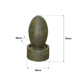 Stylish Fountain Petite Ripple Water Feature With LEDs -Green Haven Shop 14519358 5205047822608222