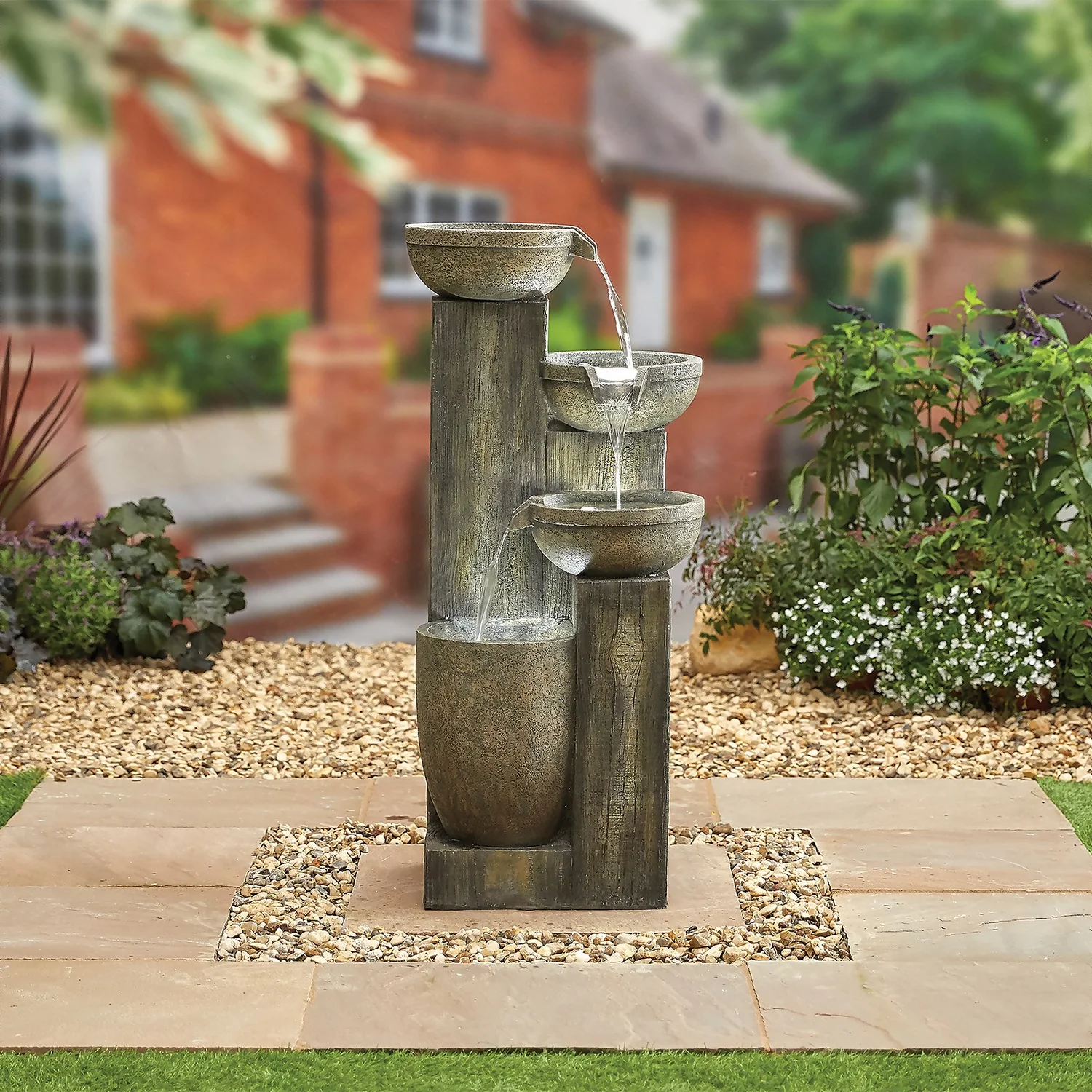 Stylish Fountain Ash Columns Water Feature With LEDs 4 Stylish Fountain Ash Columns Water Feature With LEDs - Image 2