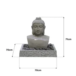 Stylish Fountain Lotus Buddha Water Feature With LEDs -Green Haven Shop 14519362 9825047822642530